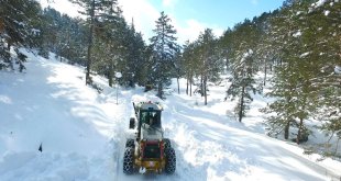 Erzincan'da köy yolları ve geçitlerde karla mücadele çalışmaları sürüyor