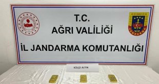 Ağrı'da piyasa değeri 27 milyon 300 bin değerinde altın yakalandı