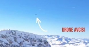 Erzincan'da kartal drone avladı