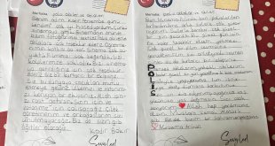 Muş'ta sinemaya götürülen öğrenciler yazdıkları mektuplarla polislere teşekkür etti