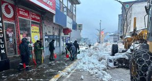 Şemdinli Belediyesinden kar mesaisi
