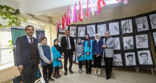 Darende'de ortaokul öğrencileri resim sergisi açtı