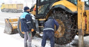 Battalgazi Belediyesi'nin karla mücadele çalışması başladı