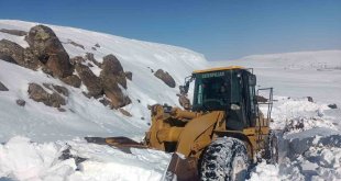 Erciş'te tipiden kapanan yollar açılıyor