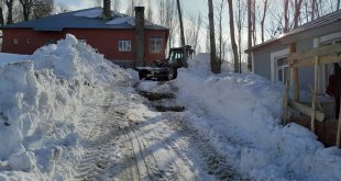 Yüksekova'da kardan kapanan köy yolu açıldı