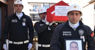 Erzincanlı polis memuru son yolculuğuna uğurlandı