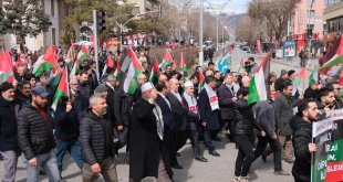 Filistin'e destek amaçlı yürüyüş düzenlendi