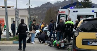 Tunceli'de taksiyle çarpışan motosikletin sürücüsü yaralandı