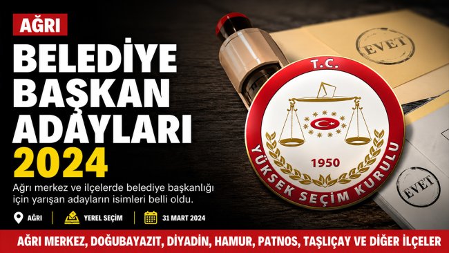 Ağrı Belediye Başkan Adayları 2024: Merkez ve İlçelerde Kimler Aday Oldu?