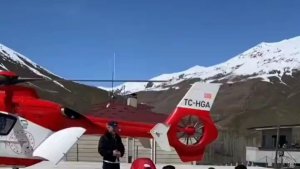 16 yaşındaki hasta için helikopter ambulans havalandı