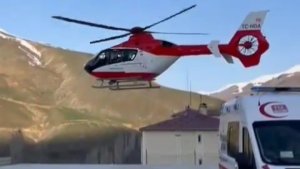 Van'da ambulans helikopter 'solunum sıkıntısı' olan hasta için havalandı