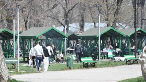 Kars'ta mesire alanları doldu