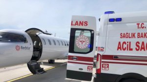 Van'da kalp hastası bebek için ambulans uçak havalandı