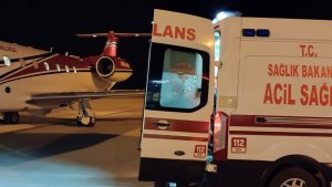 Van'da trafik kazası sonrası tedavi gören hasta için ambulans uçak havalandı