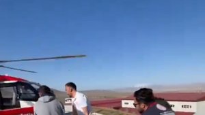 Van'da ambulans helikopter 64 yaşındaki hasta için havalandı