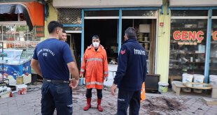 Iğdır'da bir iş yerinde çıkan yangın hasara neden oldu