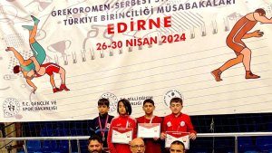 Elazığlı güreşçiden Türkiye 3.'lüğü