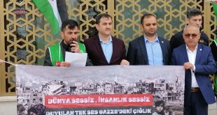 Kars'ta İsrail'in Gazze'ye yönelik saldırıları protesto edildi