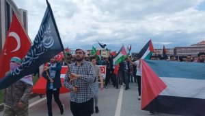 Erzincan'da Filistin'e destek yürüyüşü yapıldı