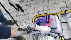 Kars'ta spor ayakkabıdan uyuşturucu çıktı