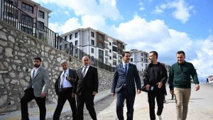 Taşkın, TOKİ çalışmalarını yerinde inceledi