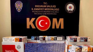 Erzurum'da polisten kaçak sigara operasyonu