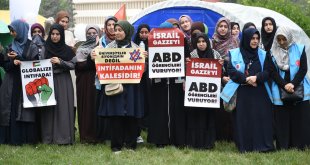 Malatya'da üniversite öğrencileri İsrail'in Gazze'ye saldırılarını protesto etti