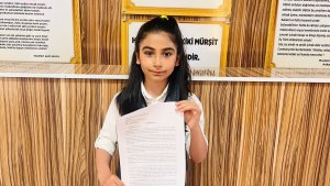 Ağrılı öğrenci 'Özel Çocuklara Özel Mektuplar Seçkisi' yarışmasında birinci oldu