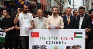 Ağrı'da Filistin'e Destek Basın Açıklaması