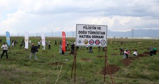 Erzurum'da "Filistin ve Doğu Türkistan Hatıra Ormanı" oluşturuldu