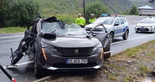 Erzincan'da takla atan otomobildeki 1 kişi öldü, 2 kişi yaralandı
