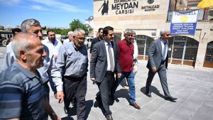 Taşkın, Eskimalatya'da esnaflarla bir araya geldi