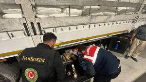 Ağrı'da bir tırda 9 kilo 776 gram uyuşturucu ele geçirildi