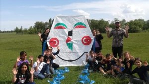 Arpaçaylı çocuklardan "Özgür Filistin" etkinliği!