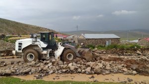 Iğdır'da şiddetli yağmur sonrası köylerde sel yaşandı