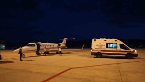 Bir günlük bebek için ambulans uçak havalandı