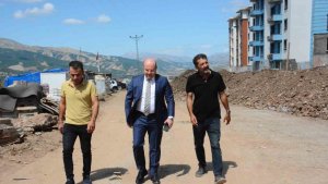 Yedisu'daki TOKİ'lerde çalışmalar devam ediyor