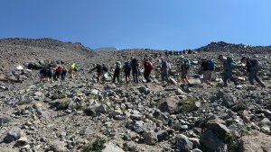 Ağrı Dağı'nda buzulların ardı gün doğumu