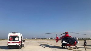 Yenidoğan hasta helikopter ambulansla Diyarbakır'a sevk edildi