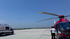 Diyabet hastası ambulans helikopterle Van'a sevk edildi