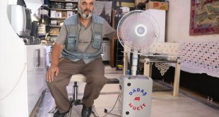 Erzurumlu "Dadaş mucit" vantilatörü taşınabilir klimaya çevirdi