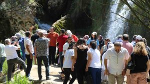 Girlevik Şelalesi'nde hafta sonu yoğunluk yaşandı