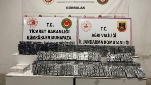 Gürbulak Gümrük Kapısı'nda 9 bin 810 paket gümrük kaçağı sigara yakalandı