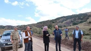 Kaymakam yol yapım çalışmalarını inceledi