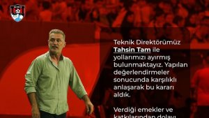 Vanspor, Teknik Direktör Tahsin Tam ile yollarını ayırdı