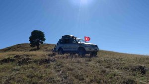 Erzurum'da off-roadçular "Yaza veda, kışa merhaba" dedi