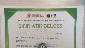 Aras EDAŞ sürdürülebilirlik çalışmaları kapsamında 'Sıfır atık belgesi'ni aldı