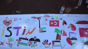 Bingöllü çocuklar Filistinli çocuklar için çizdi