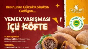 Yeşilyurt'ta içli köfte yemek yarışması