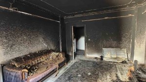 Muş'ta ev yangını